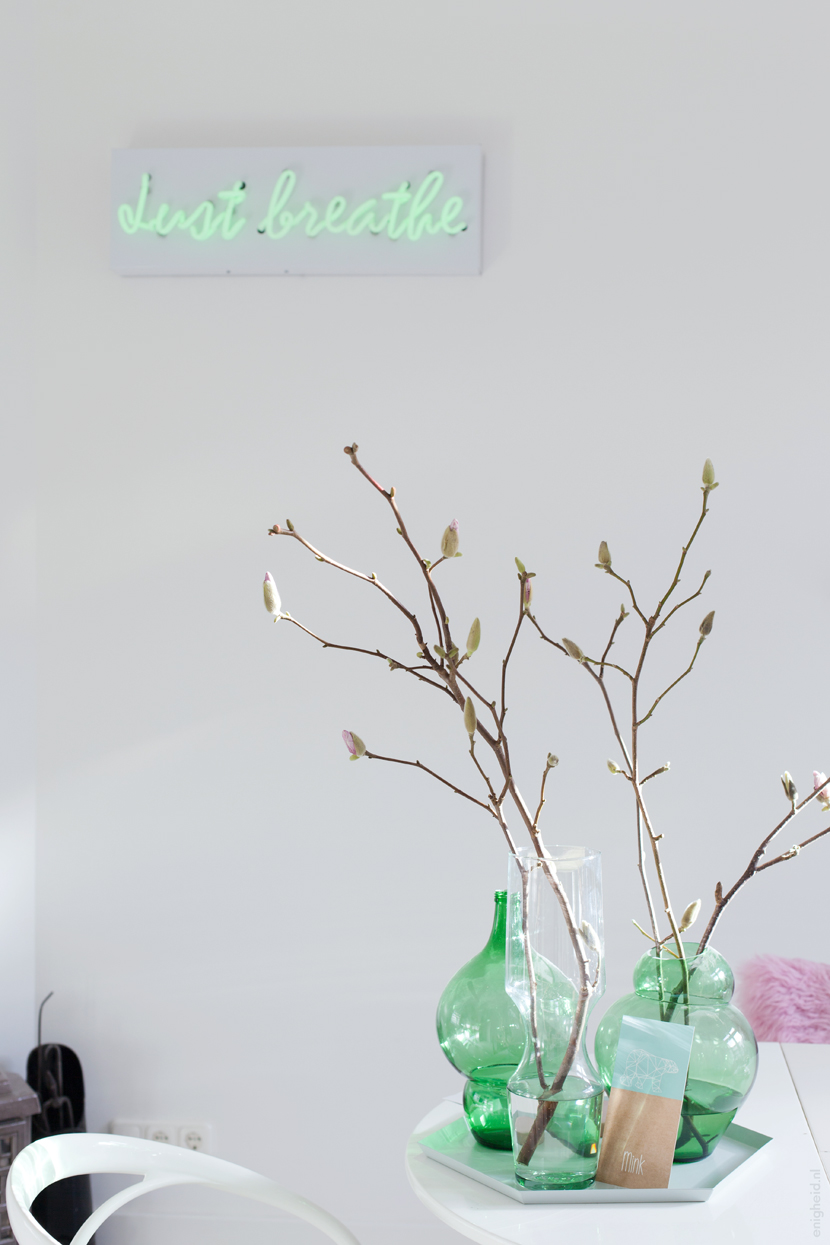 Magnolia, Klaas Kuiken vases, Just breathe neon | Enigheid